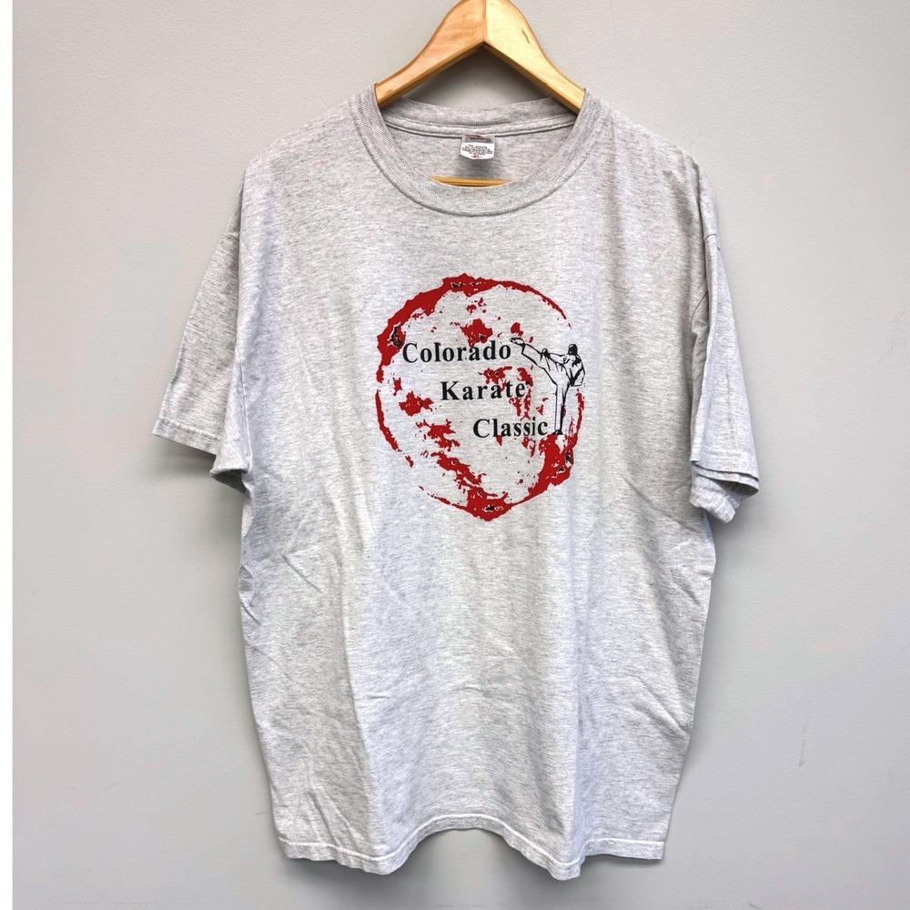 Colorado Karate Classic Graphic T Shirt Men's XL Gray Martial Arts‎ Graphic Tee